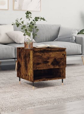 VidaXL Salontafel 50x46x50 cm bewerkt hout gerookt eikenkleurig