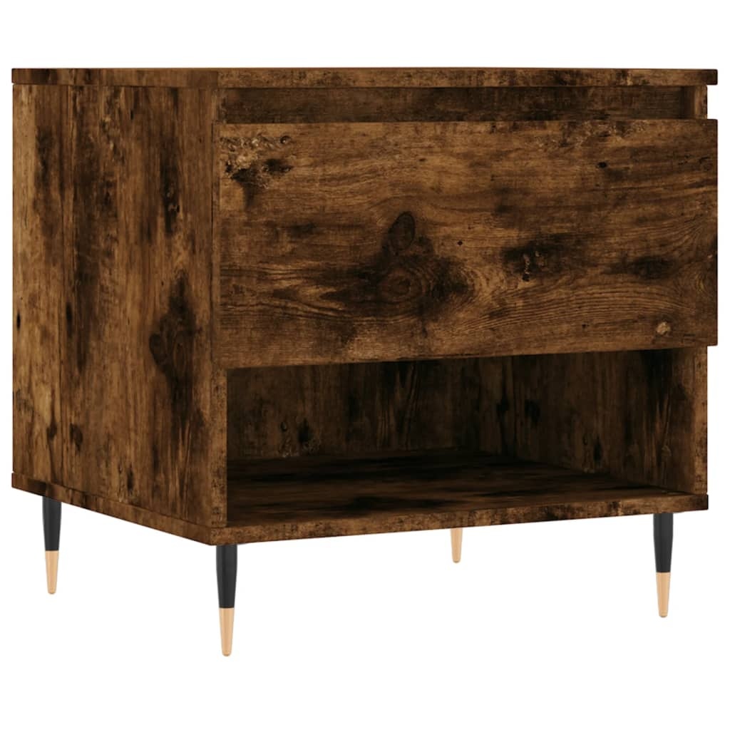 VidaXL Salontafel 50x46x50 cm bewerkt hout gerookt eikenkleurig