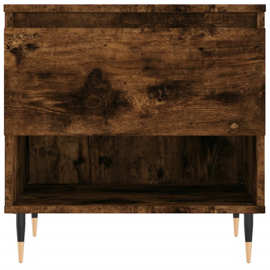 VidaXL Salontafel 50x46x50 cm bewerkt hout gerookt eikenkleurig