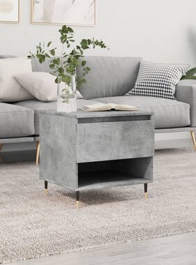 VidaXL Salontafel 50x46x50 cm bewerkt hout betongrijs