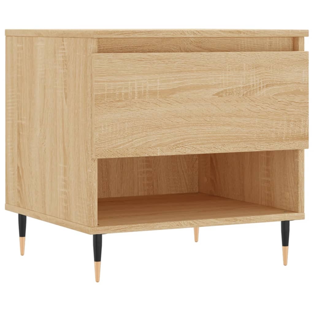 VidaXL Salontafels 2 st 50x46x50 cm bewerkt hout sonoma eikenkleurig