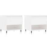 VidaXL Salontafels 2 st 50x46x50 cm bewerkt hout hoogglans wit