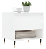 VidaXL Salontafels 2 st 50x46x50 cm bewerkt hout hoogglans wit