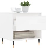 VidaXL Salontafels 2 st 50x46x50 cm bewerkt hout hoogglans wit