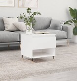 VidaXL Salontafel 50x46x50 cm bewerkt hout hoogglans wit