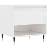 VidaXL Salontafel 50x46x50 cm bewerkt hout hoogglans wit