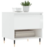 VidaXL Salontafel 50x46x50 cm bewerkt hout hoogglans wit