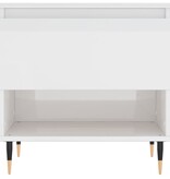 VidaXL Salontafel 50x46x50 cm bewerkt hout hoogglans wit