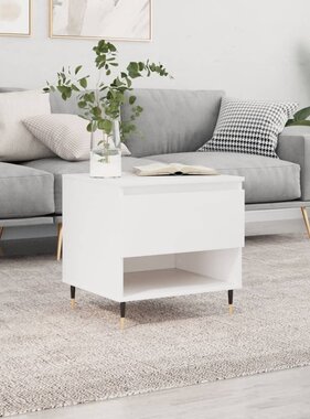 VidaXL Salontafel 50x46x50 cm bewerkt hout wit