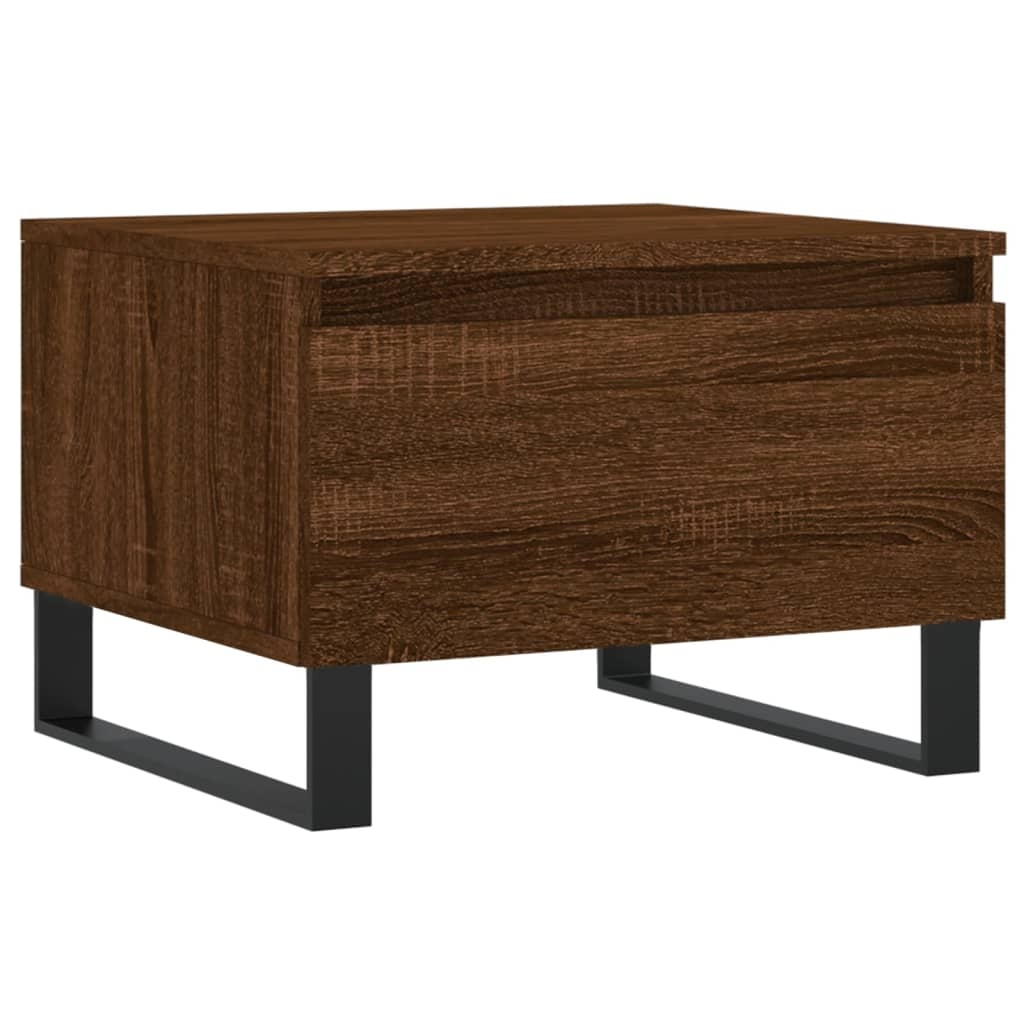 VidaXL Salontafels 2 st 50x46x35 cm bewerkt hout bruin eikenkleur