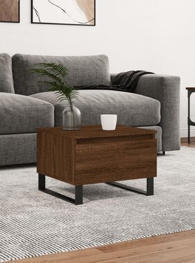 VidaXL Salontafel 50x46x35 cm bewerkt hout bruin eikenkleur
