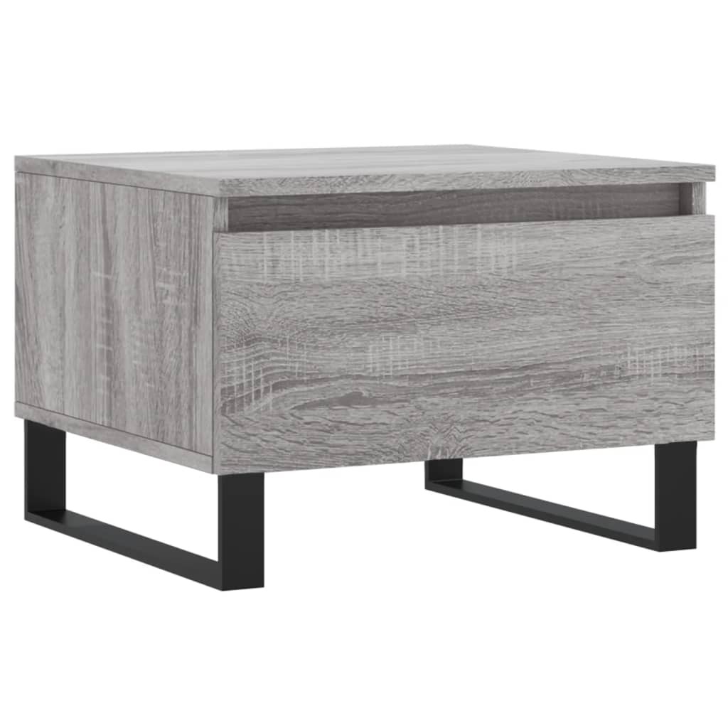 VidaXL Salontafels 2 st 50x46x35 cm bewerkt hout grijs sonoma eiken