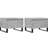 VidaXL Salontafels 2 st 50x46x35 cm bewerkt hout betongrijs