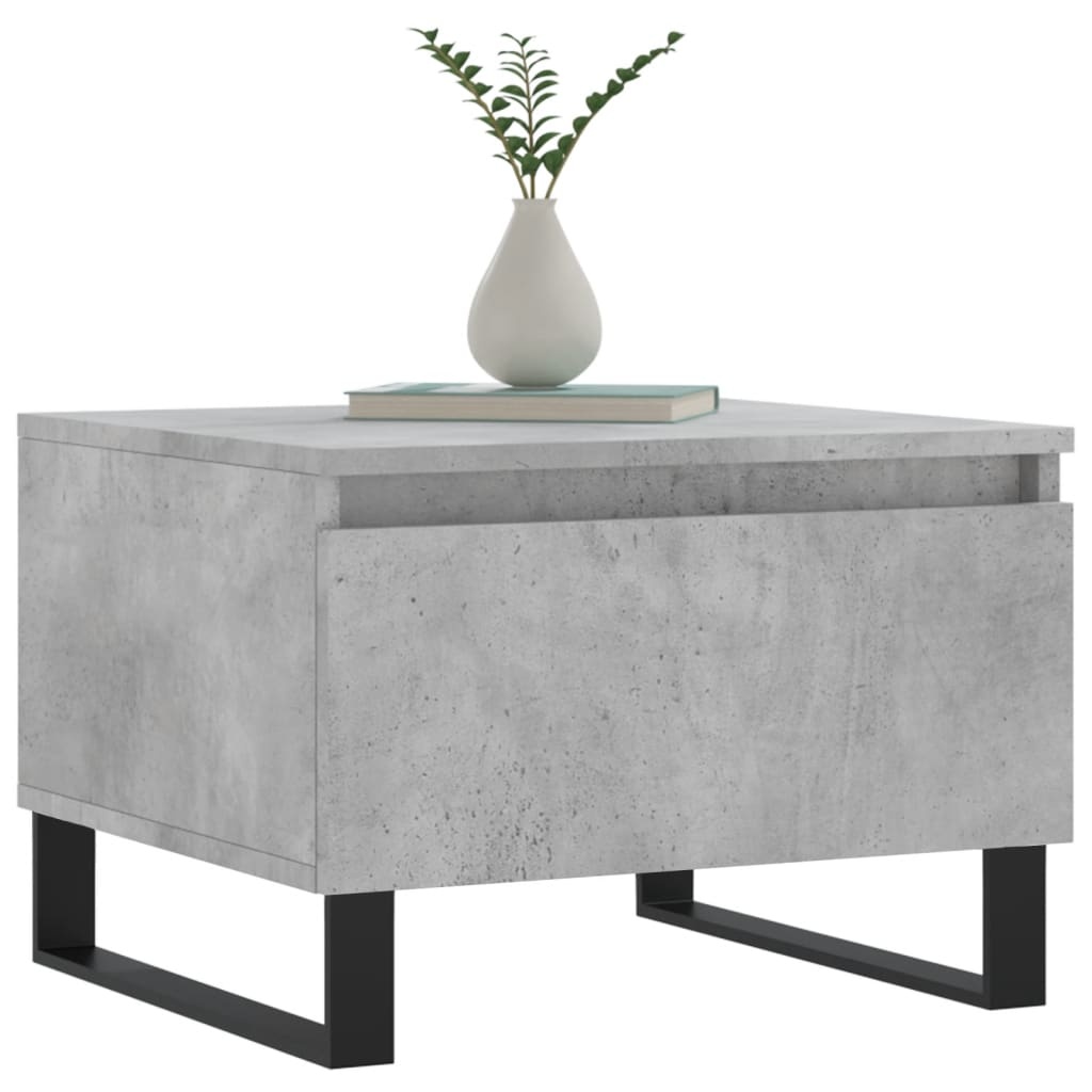 VidaXL Salontafels 2 st 50x46x35 cm bewerkt hout betongrijs