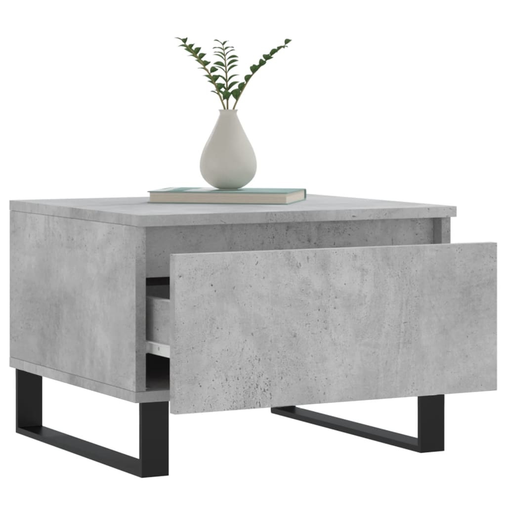 VidaXL Salontafels 2 st 50x46x35 cm bewerkt hout betongrijs