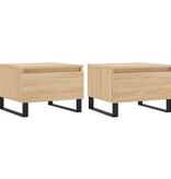 VidaXL Salontafels 2 st 50x46x35 cm bewerkt hout sonoma eikenkleurig