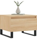 VidaXL Salontafels 2 st 50x46x35 cm bewerkt hout sonoma eikenkleurig