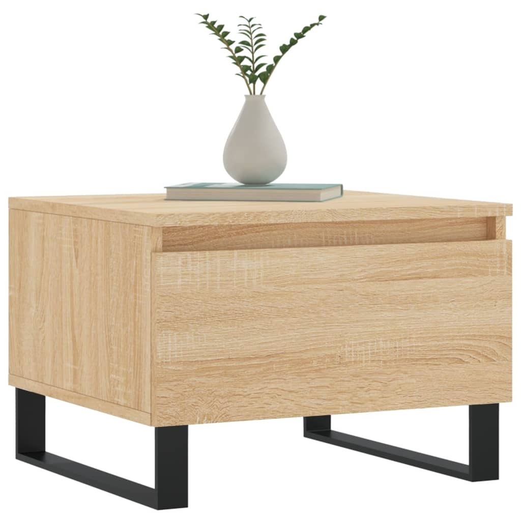 VidaXL Salontafels 2 st 50x46x35 cm bewerkt hout sonoma eikenkleurig