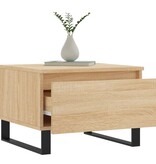 VidaXL Salontafels 2 st 50x46x35 cm bewerkt hout sonoma eikenkleurig