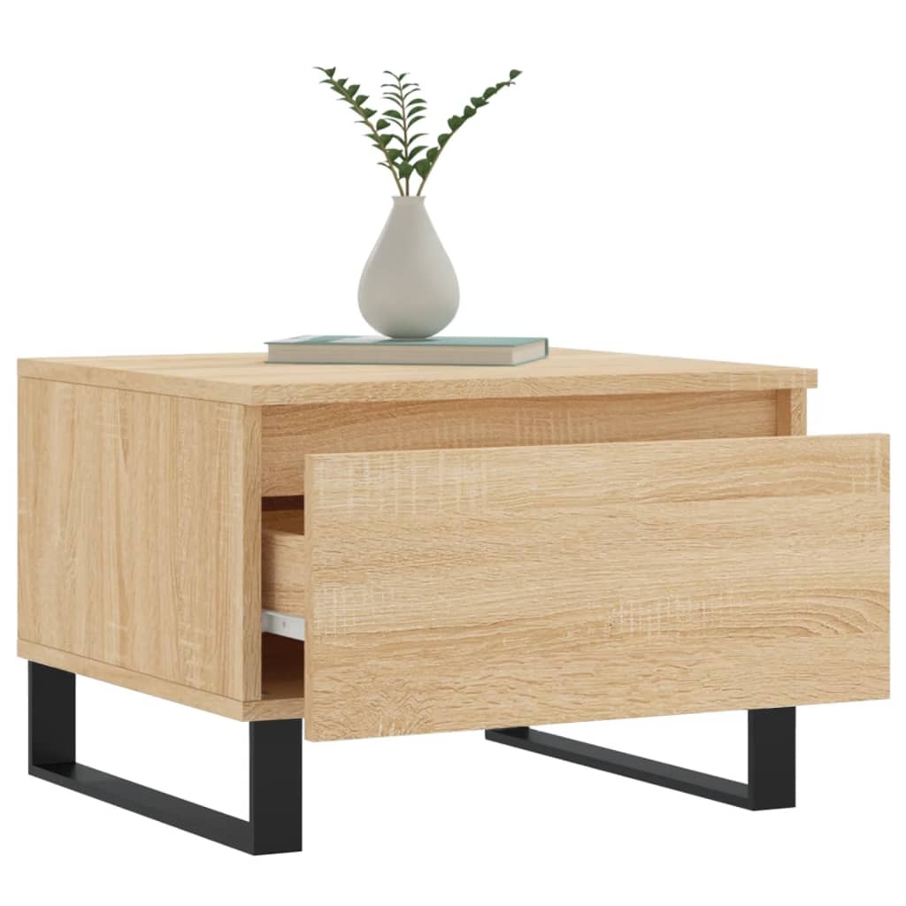 VidaXL Salontafels 2 st 50x46x35 cm bewerkt hout sonoma eikenkleurig