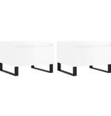 VidaXL Salontafels 2 st 50x46x35 cm bewerkt hout hoogglans wit