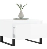 VidaXL Salontafels 2 st 50x46x35 cm bewerkt hout hoogglans wit
