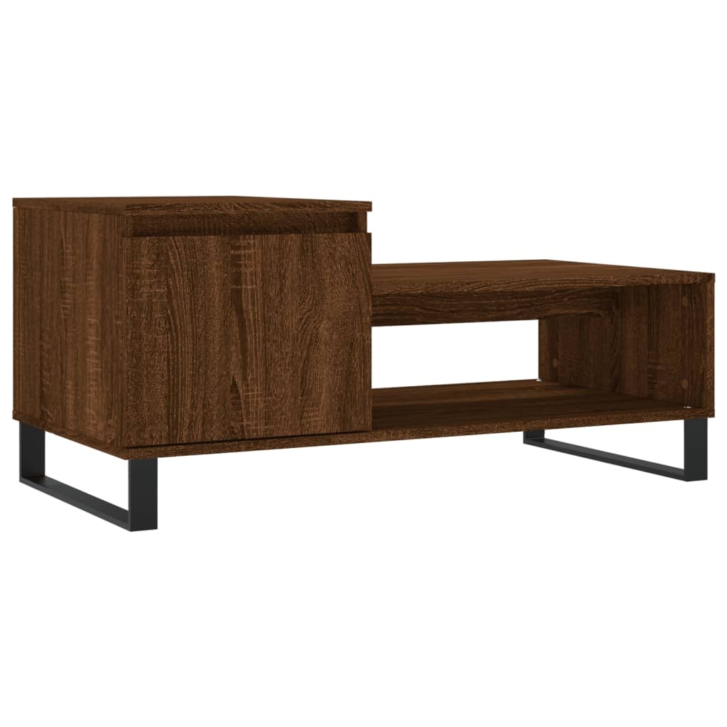 VidaXL Salontafel 100x50x45 cm bewerkt hout bruineiken