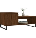 VidaXL Salontafel 100x50x45 cm bewerkt hout bruineiken