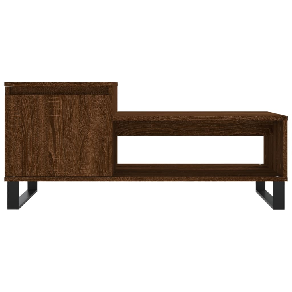 VidaXL Salontafel 100x50x45 cm bewerkt hout bruineiken