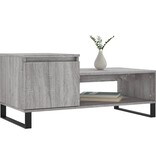 VidaXL Salontafel 100x50x45 cm bewerkt hout grijs sonoma