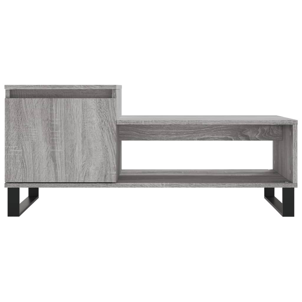 VidaXL Salontafel 100x50x45 cm bewerkt hout grijs sonoma