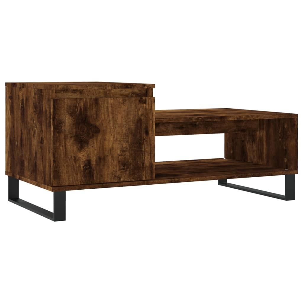 VidaXL Salontafel 100x50x45 cm bewerkt hout gerookt eikenkleurig