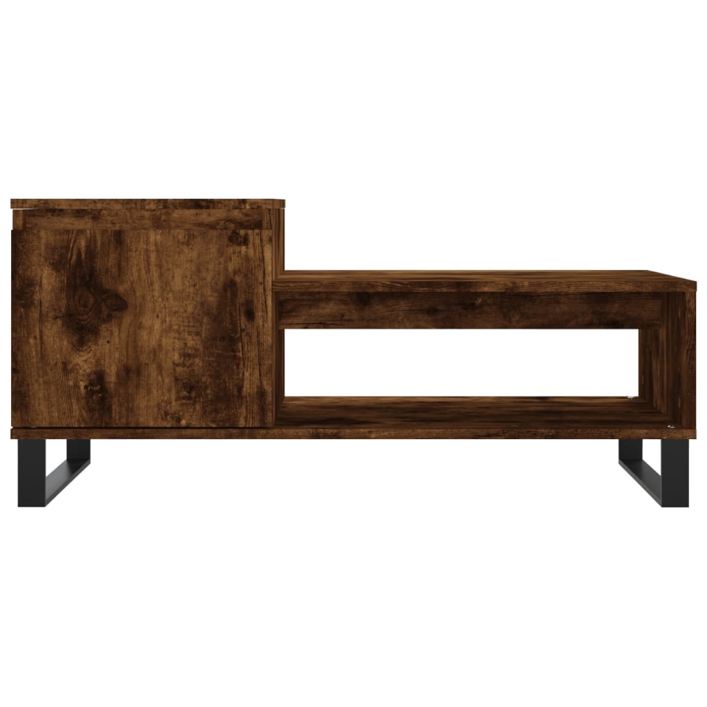 VidaXL Salontafel 100x50x45 cm bewerkt hout gerookt eikenkleurig