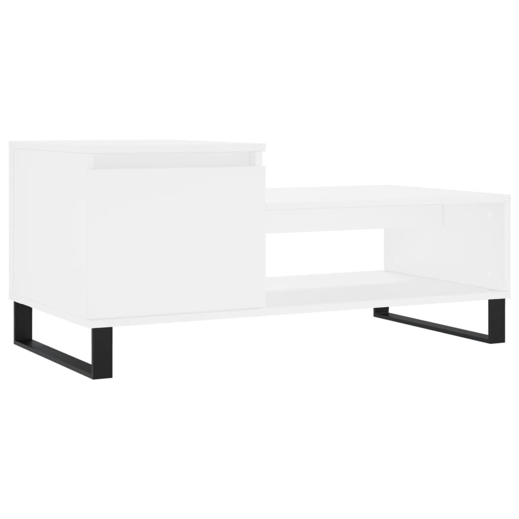 VidaXL Salontafel 100x50x45 cm bewerkt hout wit