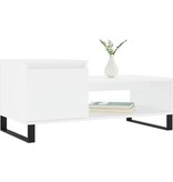 VidaXL Salontafel 100x50x45 cm bewerkt hout wit