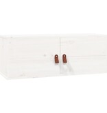 VidaXL Wandkast 80x30x30 cm massief grenenhout wit