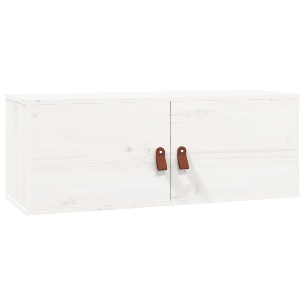 VidaXL Wandkast 80x30x30 cm massief grenenhout wit