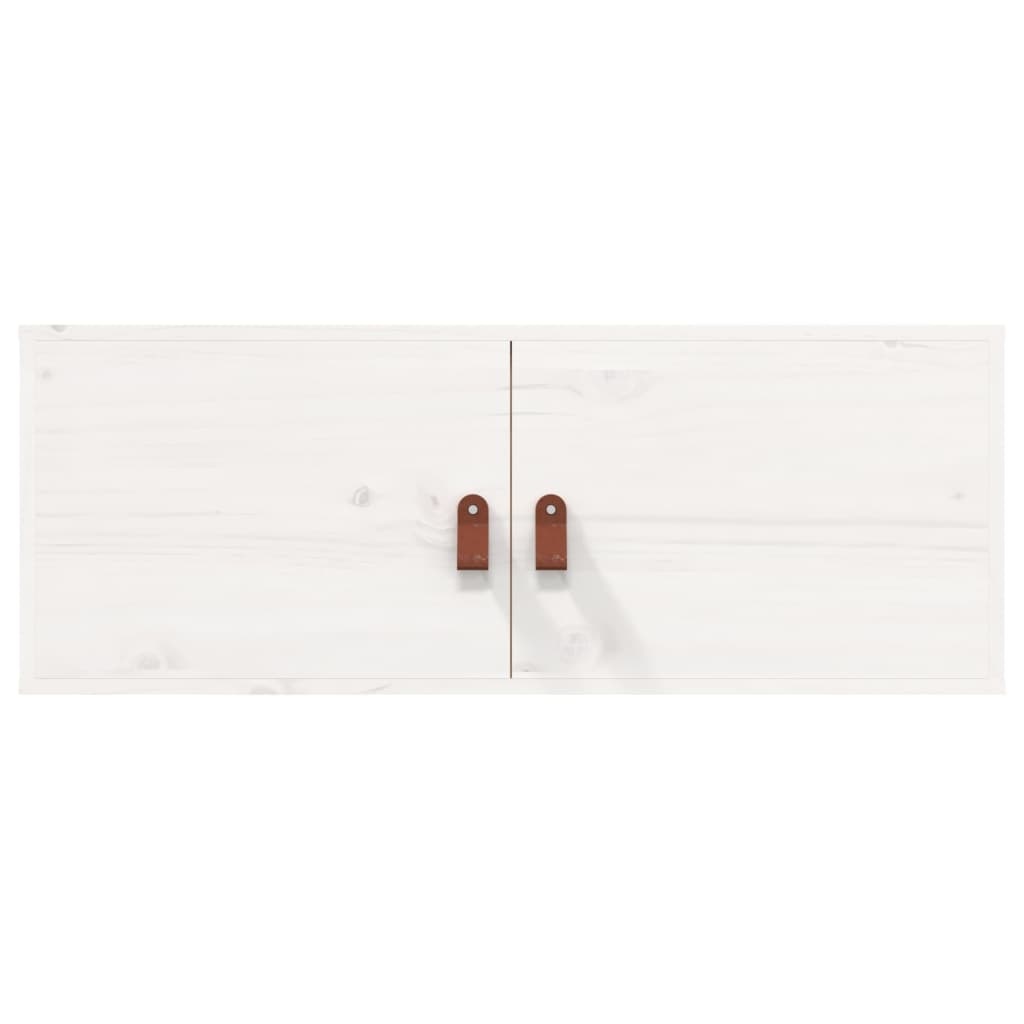 VidaXL Wandkast 80x30x30 cm massief grenenhout wit