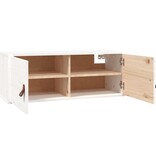 VidaXL Wandkast 80x30x30 cm massief grenenhout wit