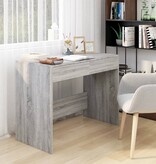VidaXL Bureau 101x50x76,5 cm spaanplaat grijs sonoma eikenkleurig