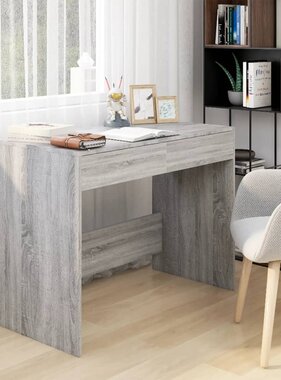 VidaXL Bureau 101x50x76,5 cm spaanplaat grijs sonoma eikenkleurig
