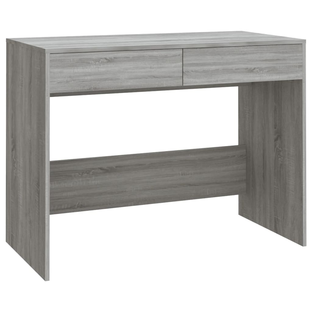 VidaXL Bureau 101x50x76,5 cm spaanplaat grijs sonoma eikenkleurig