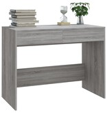 VidaXL Bureau 101x50x76,5 cm spaanplaat grijs sonoma eikenkleurig