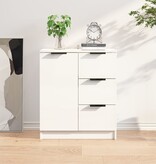 VidaXL Dressoir 60x30x70 cm bewerkt hout hoogglans wit