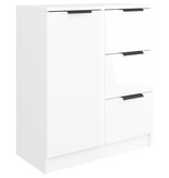 VidaXL Dressoir 60x30x70 cm bewerkt hout hoogglans wit