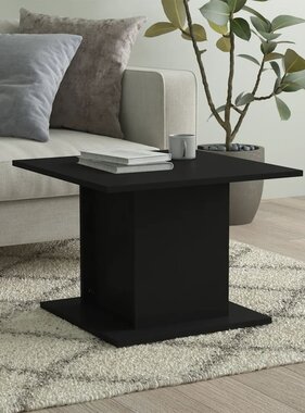 VidaXL Salontafel 55,5x55,5x40 cm spaanplaat zwart