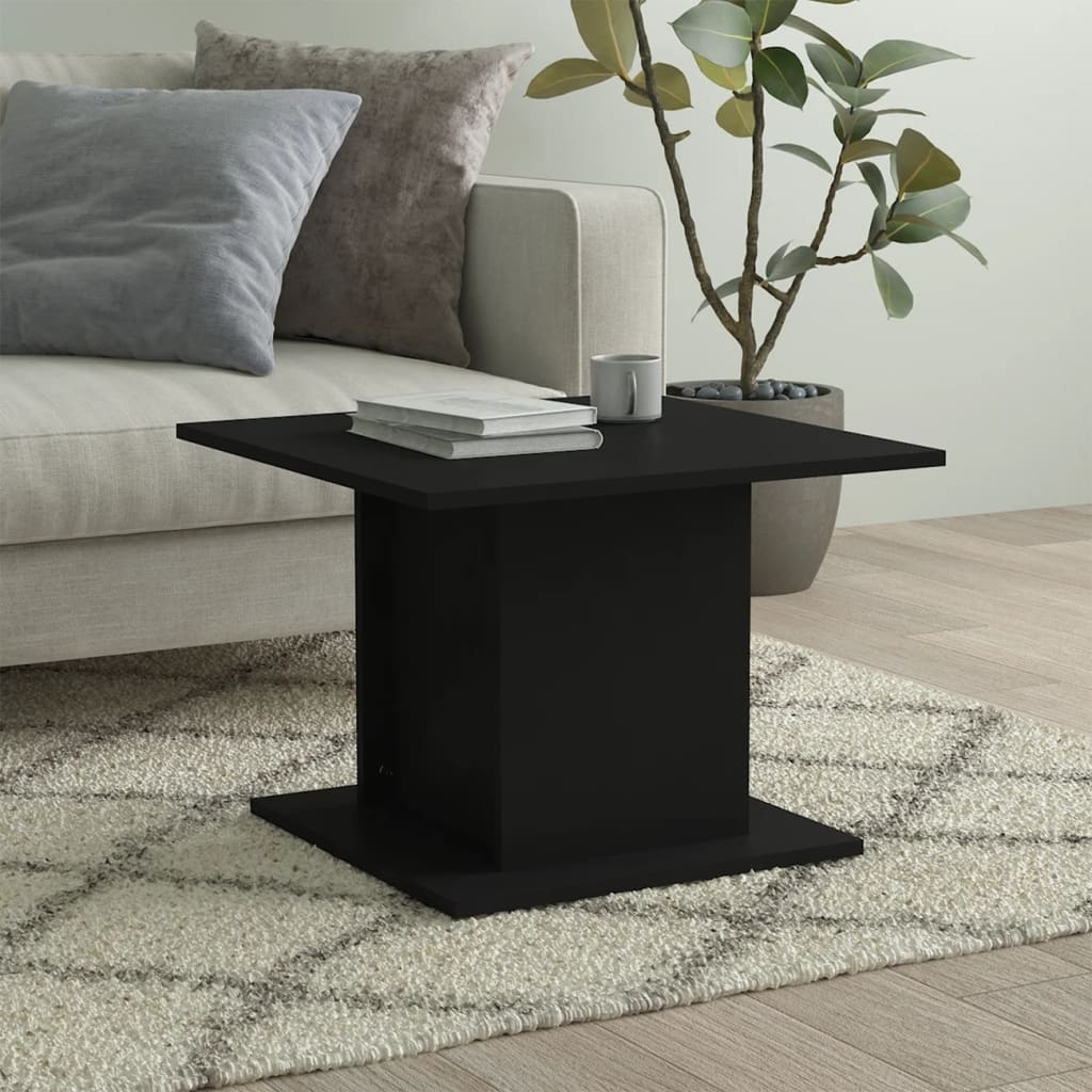 VidaXL Salontafel 55,5x55,5x40 cm spaanplaat zwart