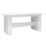 vidaXL Eettafel 180x90x76 cm spaanplaat hoogglans wit