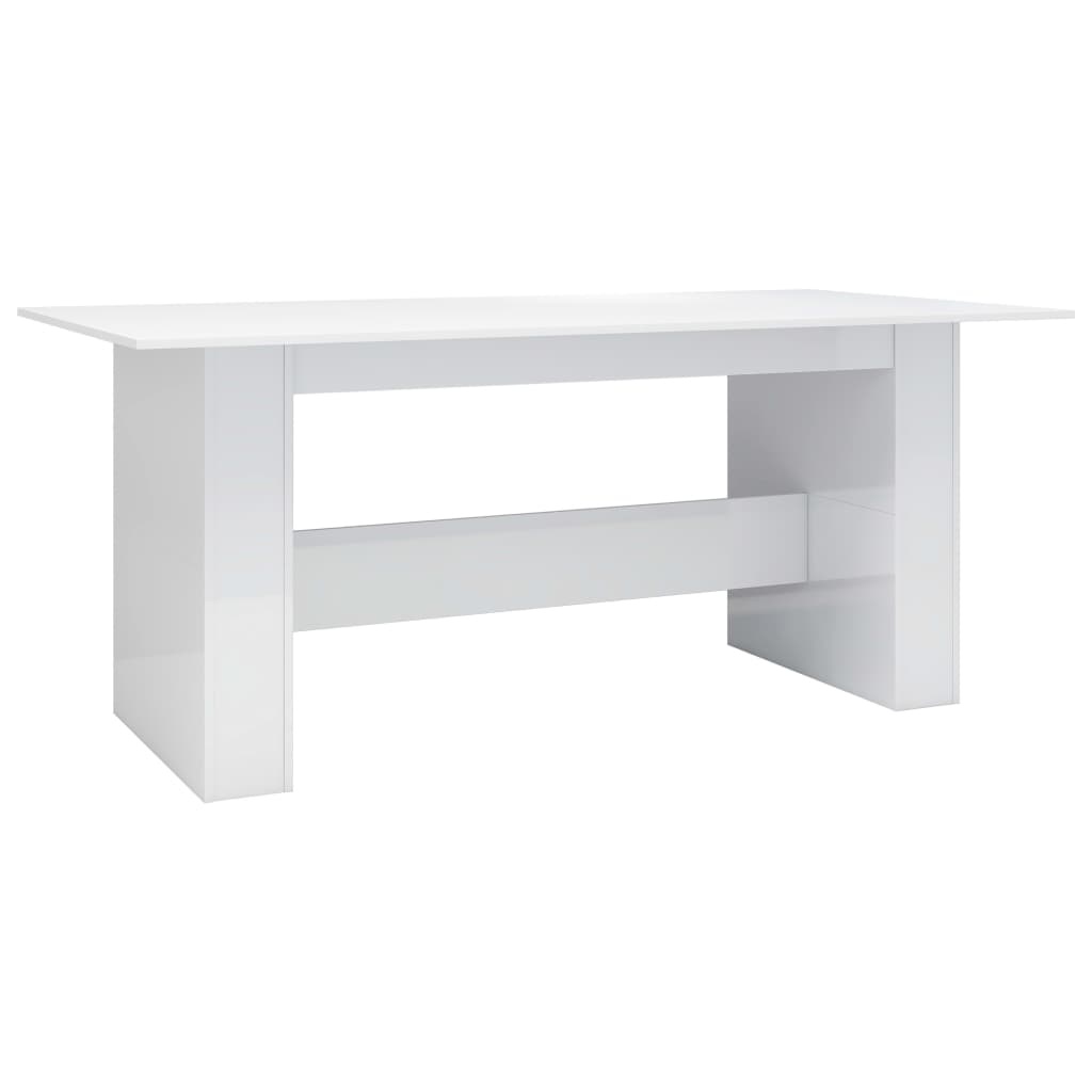 vidaXL Eettafel 180x90x76 cm spaanplaat hoogglans wit