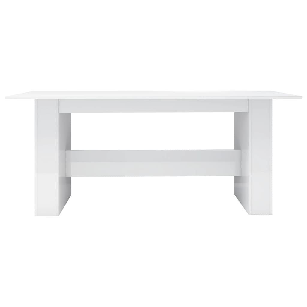 vidaXL Eettafel 180x90x76 cm spaanplaat hoogglans wit